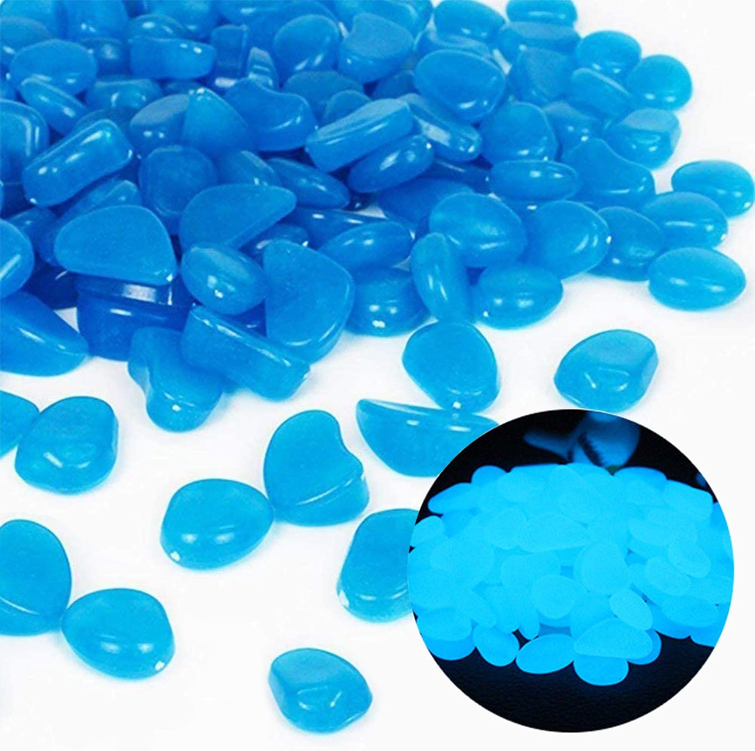 Aquarium For Planted Tank - Rocas para pecera, guijarros azules brillantes