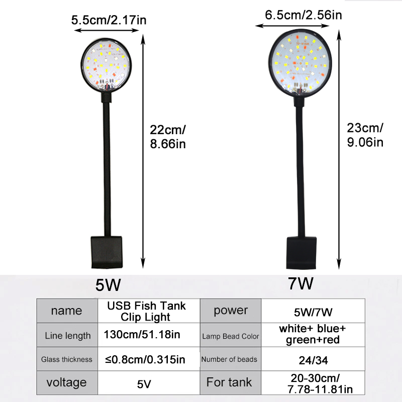 Lámpara LED USB para acuario,  - Aquarium Planted Tank Fertilizer reseña y precio