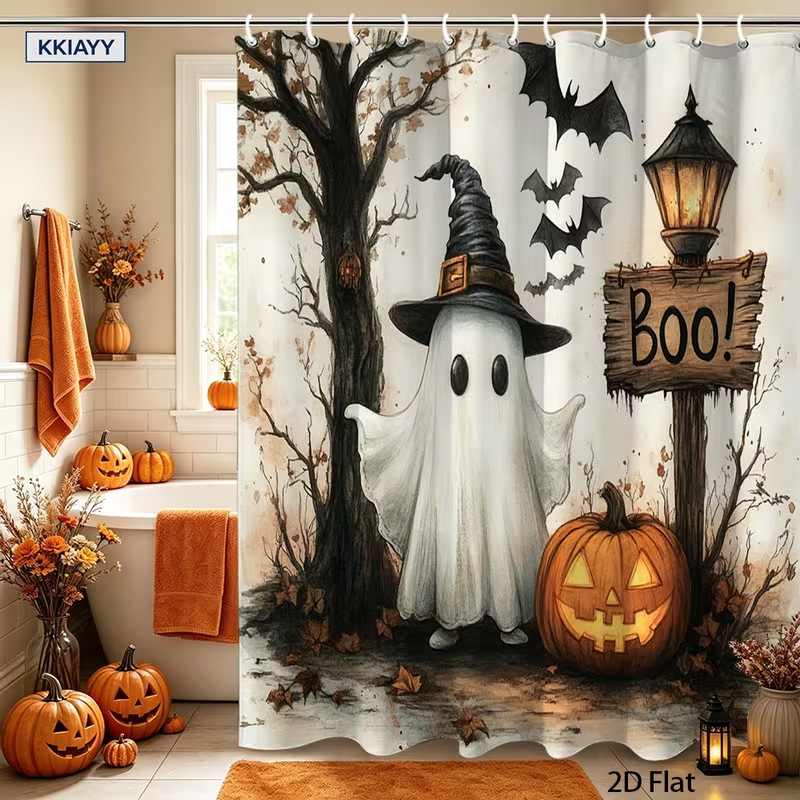 1 cortina de ducha de Hallowee - Aquarium Zombie reseña y precio