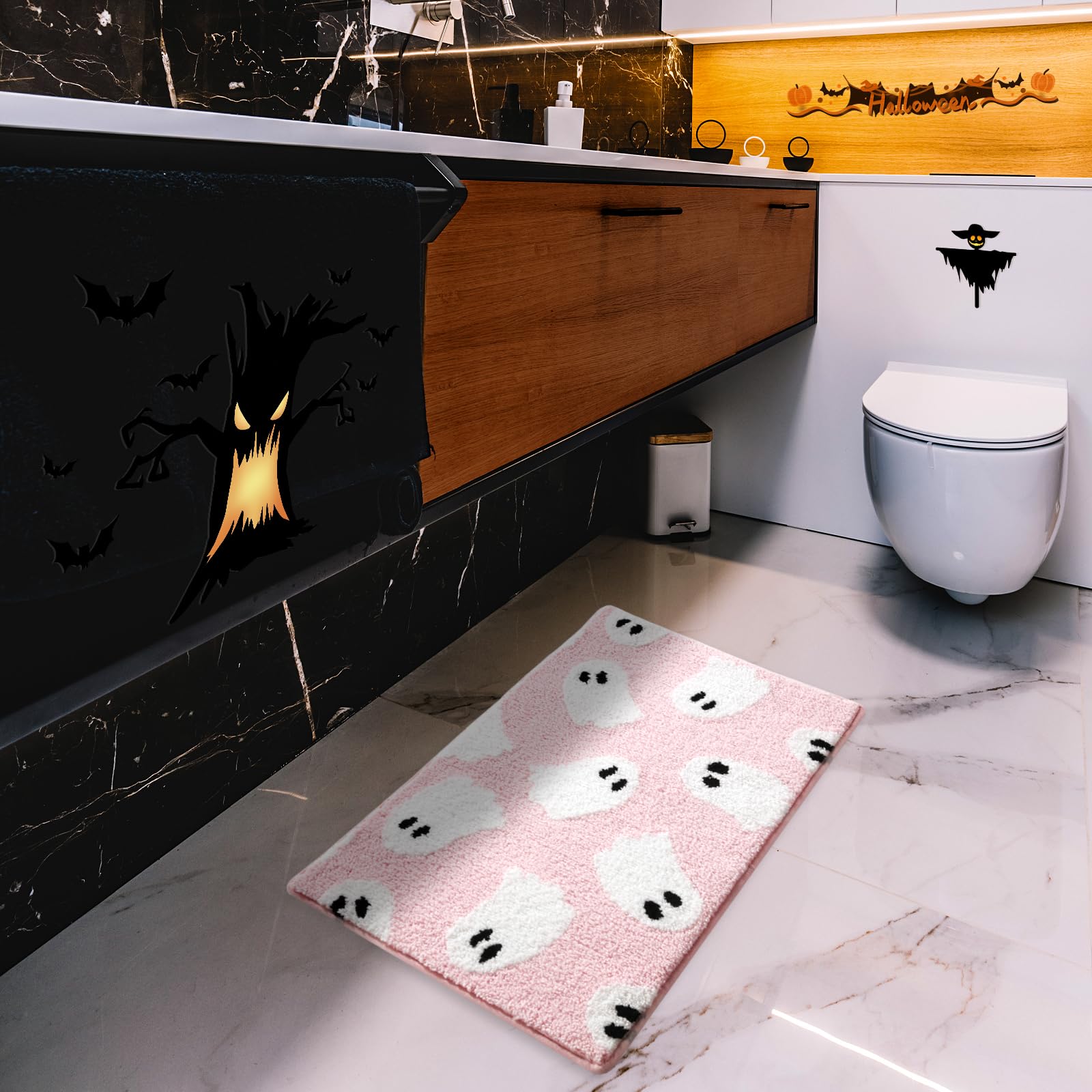 Alfombra de baño Vikama Black  - Aquarium Zombie reseña y precio